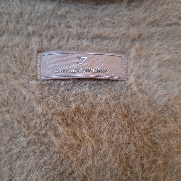 Gymshark Womens Soft Fuzzy Eyelash Zip Up Jacket Tan Womens Size S - Picture 6 of 8